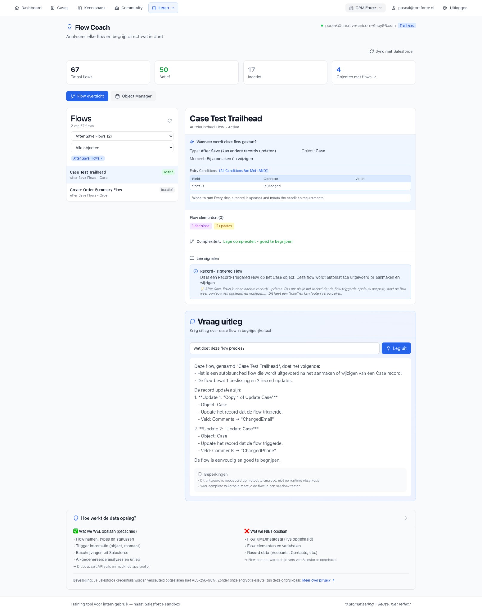 Flow Coach - analyseer Salesforce Flows met uitleg in het Nederlands